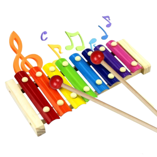 Wooden Xylophone Musical Toy with 8 Nodes | Kids First Musical Sound Instrument Toy | Babies Toddlers 6 Months - Image 3