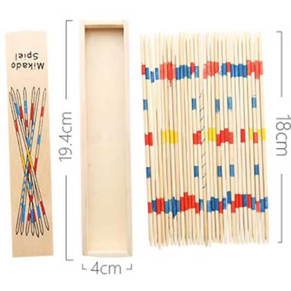 Mikado Spiel | Wooden 31 Pick-Up Sticks | Best Return Gift | Fun Family Indoor Board Game for Adults and Kids 5+ Years (Pack of 1) - Image 2