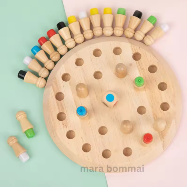 Matching Games, Wooden Memory Match Stick Chess Game,BLOWEST Colorful Memory Chess, Funny Block Board Game, Early Educational Toy, Brain Training Games - Image 3