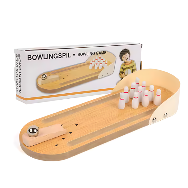 MARA BOMMAI Mini Desktop Bowling Game Set, Wooden Alley with 10 Pins and Metal Ball | Parent-Child Indoor Entertainment Game | Perfect for Kids Above 4 Year Old - Image 5