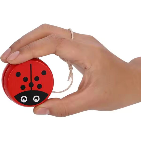 Mara Bommai Wooden Smooth Spin Animal Printed Yo-Yo Toy – Set of 2 ( Random Colour ) - Image 3