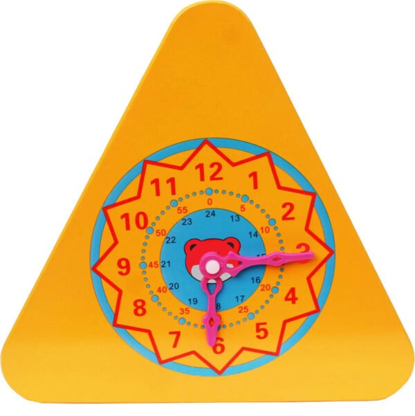 "5-in-1 Wooden Activity Triangle Centre | Alphabet, Abacus, Smiley Clock, Drawing Board & Blocks | Montessori Educational Toy for Toddlers & Kids (Multicolor, 1-5 Years)" - Image 6