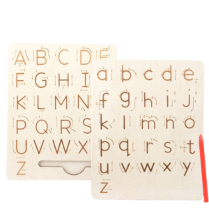 Mara Bommai Double-Sided Wooden Alphabet Tracing Board – Capital & Small Letters A to Z Learning Toy