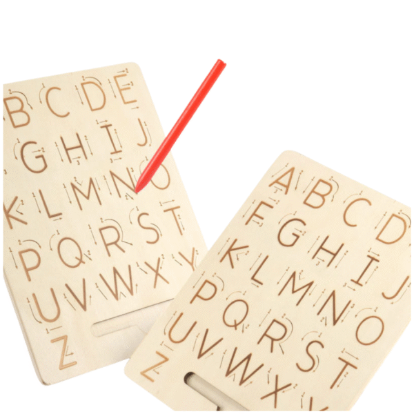 Mara Bommai Double-Sided Wooden Alphabet Tracing Board – Capital & Small Letters A to Z Learning Toy - Image 5