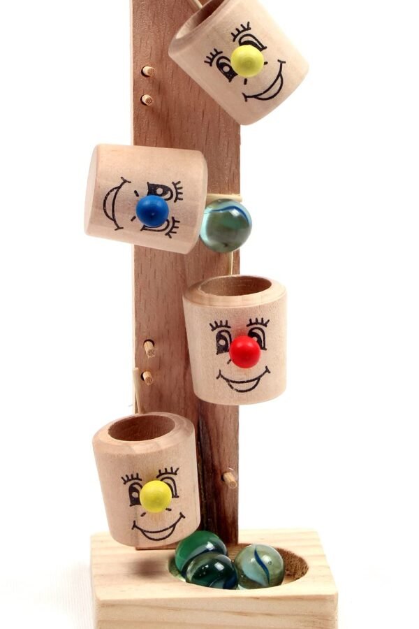 Mara Bommai Wooden Marble Drop Game for Kids - Fun Educational Toy with Colorful Faces | Hand-Eye Coordination & Fine Motor Skills Development - Image 4