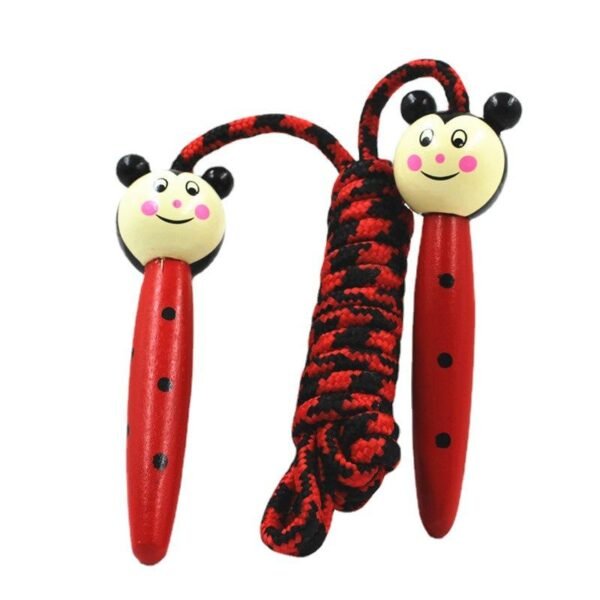 Mara Bommai Wooden Skipping Rope for Kids | Animal Handle Jump Rope Toy | Fun Outdoor Play ( Pack Of 1 ) - Image 2