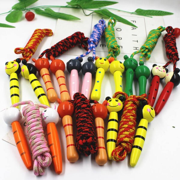 Mara Bommai Wooden Skipping Rope for Kids | Animal Handle Jump Rope Toy | Fun Outdoor Play ( Pack Of 1 ) - Image 6