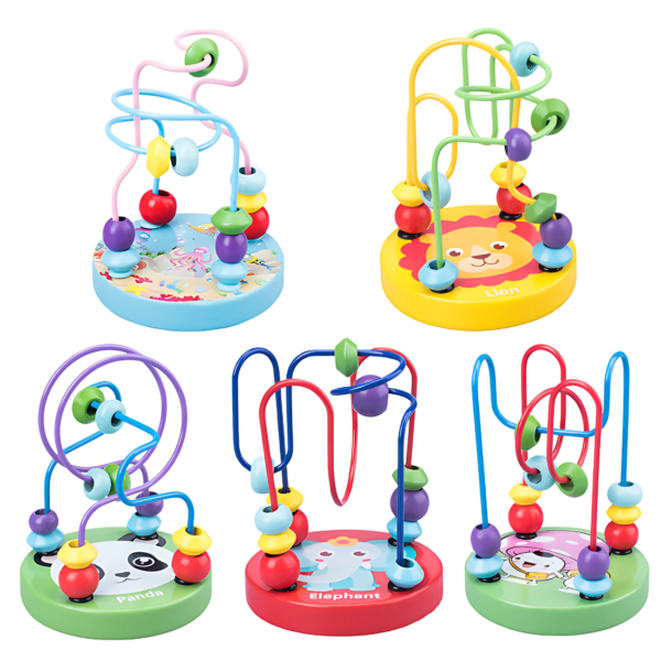 Mara Bommai ® Wooden Bead Maze Montessori Toy for Toddlers | Eco-Friendly Roller Coaster Activity Toy | Educational STEM Learning Toy for Kids | Fine Motor Skills, Sensory & Early Development