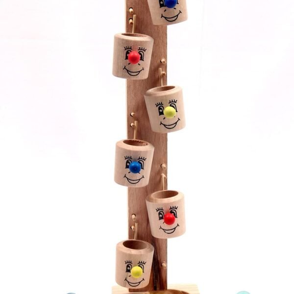 Mara Bommai Wooden Marble Drop Game for Kids - Fun Educational Toy with Colorful Faces | Hand-Eye Coordination & Fine Motor Skills Development