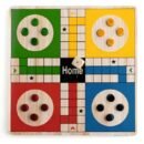 Mara Bommai Wooden 2-in-1 Ludo & Snakes and Ladders Premium Travel Board Game - 12x12 Inch | Fun for Kids & Adults