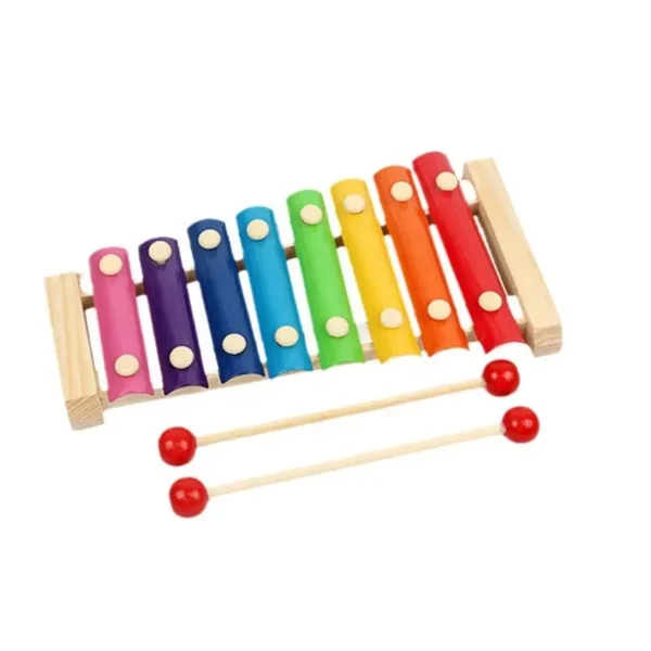 Wooden Xylophone Musical Toy with 8 Nodes | Kids First Musical Sound Instrument Toy | Babies Toddlers 6 Months