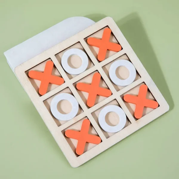 Mara Bommai Classic Tic Tac Toe Toy Game Zero and Cross Game Wooden Tic Tac Toe Game, tic tac Toy XOXO Toys, Perfect Return Gift Toy, Table top Noughts and Crosses Game, Party & Fun Game for Kids Adults Family & Friends ( Random colour pack of 1 )