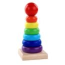 Wooden Rainbow Stacker, Toddler Learning Toy, Non-Toxic, Educational Fun for Kids – Boys and Girls Stacking Rings Set