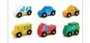 Wooden Mini Vehicle Toy Set for Kids (Pack Of 6)
