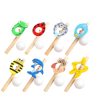 Wooden Blow Ball Toy( Pack of 2-Random color)