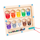 Montessori Magnetic Color Sorting Board for Kids, Wooden Color Matching & Counting Toy, Fine Motor Skills Learning Activity, Magnet Pen Maze Educational Toy for Boys & Girls (cup shape)