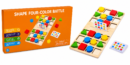 Wooden Shape Four Color Battle -Educational Puzzle Board for Kids & Toddlers