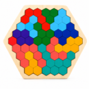 Wooden Hexagon Pattern Puzzle Board for Kids | Wooden Brain Teaser Educational Toy