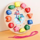 Wooden Clock For kids Puzzle Board – Learn Time, Numbers & Shapes | Montessori Educational Toy for Toddlers