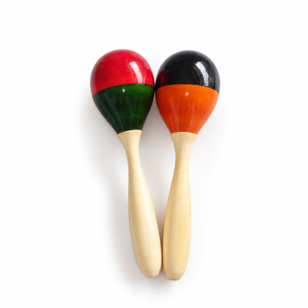 Wooden Maracas Musical Rattle for Kids – Colorful Handheld Percussion Instrument Toy, Early Learning Music Toy for Children, Fine Motor Skills & Rhythm Development (Pack of 1 - Random colour)